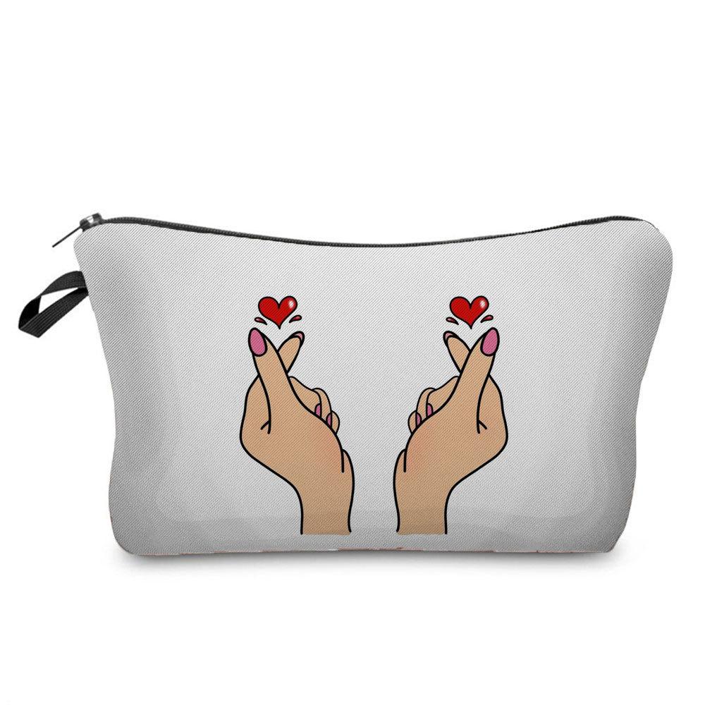 Women Flower Print Cosmetic Bag Toiletries Organize Travel Storage Case 6669