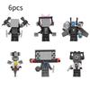 Skibidi 6pcs Toilet Character Assembling Building Blocks Toys Gift Children