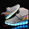 Children Luminous Sneakers Charging Switch LED Bling Bling Kids Glowing Sneakers Girls Laughing Shoes