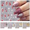 Manicure Ornaments Christmas Nail Stickers DIY Nail Charms Christmas Nail Decals Colorful   Lady