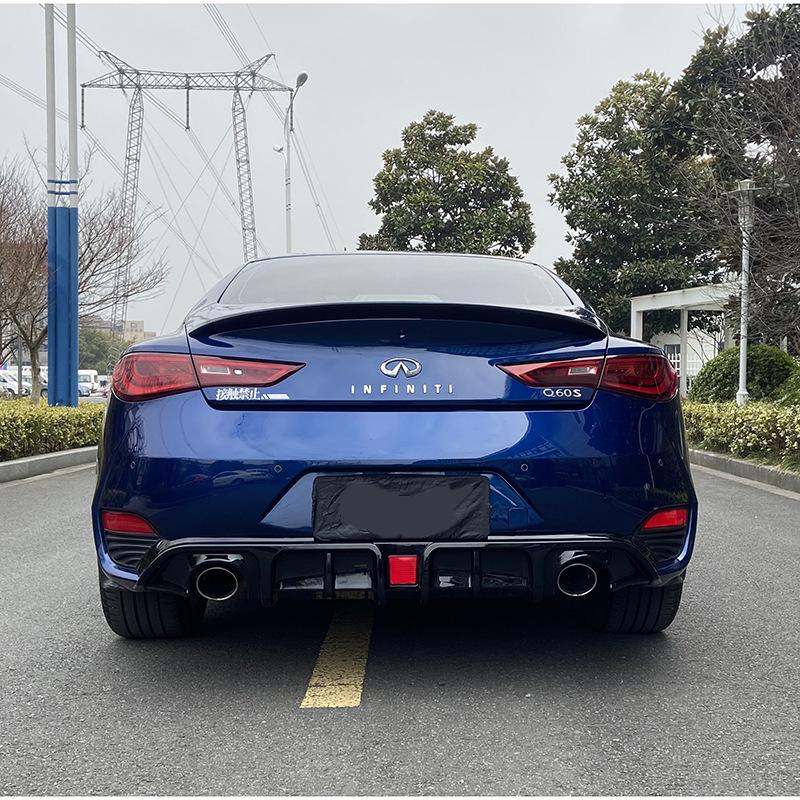 Комплект обвеса кузова для Infiniti Q60 2017-2020: Задний диффузор и передний бампер