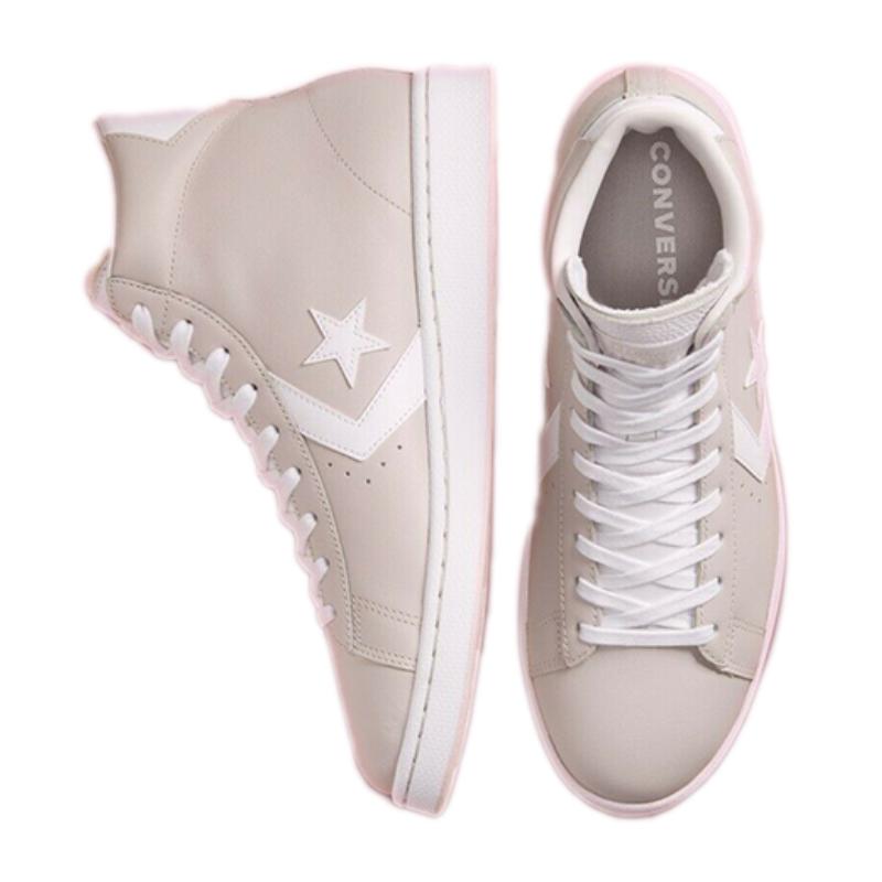 Converse Cons Pro Leather Повседневные высокие кеды для скейтборда Унисекс Молочно-белый