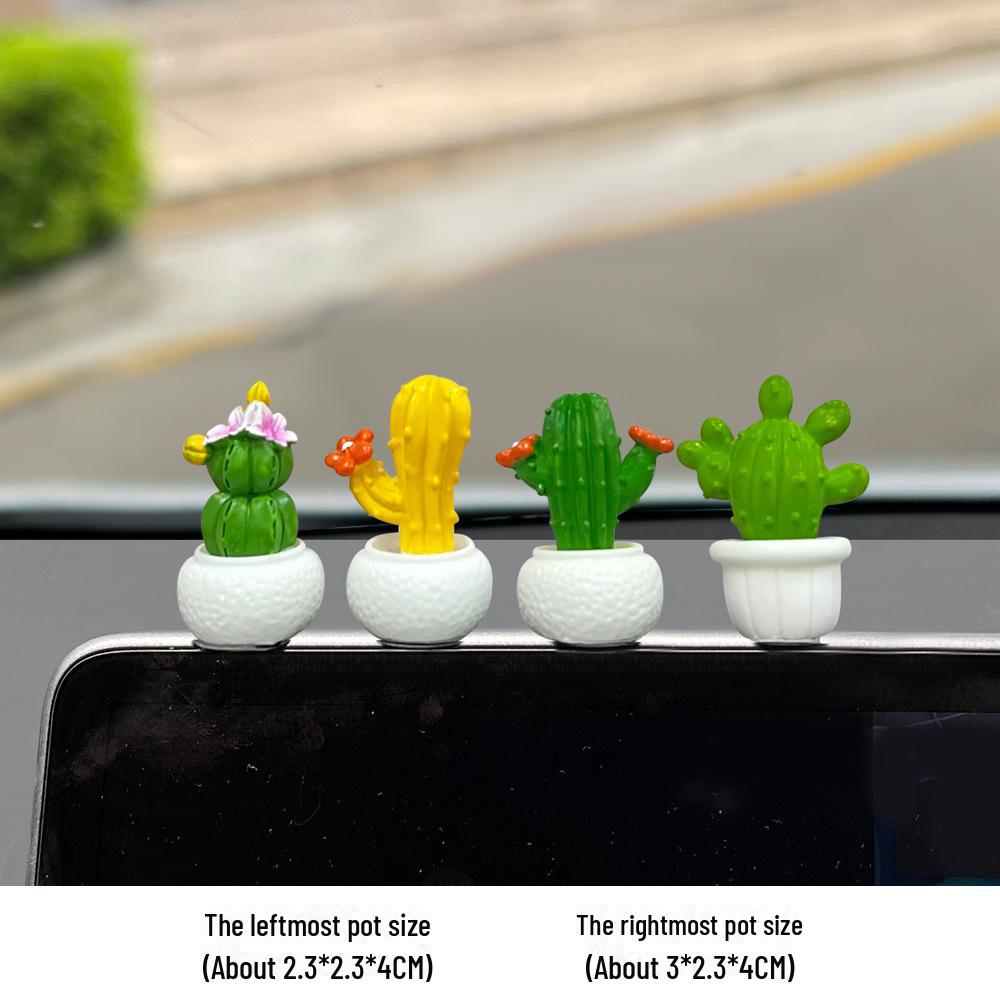 Мультяшные кактусы и животные украшения для автомобильных зеркал и приборной панели