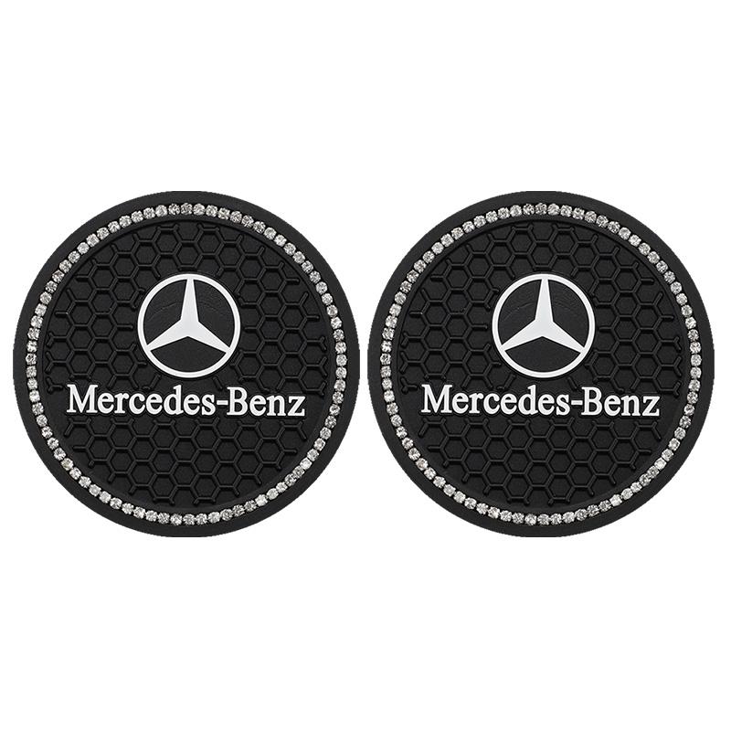 2Pcs Silicone Car Cup Holder Pad Non-Slip Coaster For Mercedes Benz AMG GLE GLS CLA CLE GLC CLS GLA W223 W213 W206 W464 W247