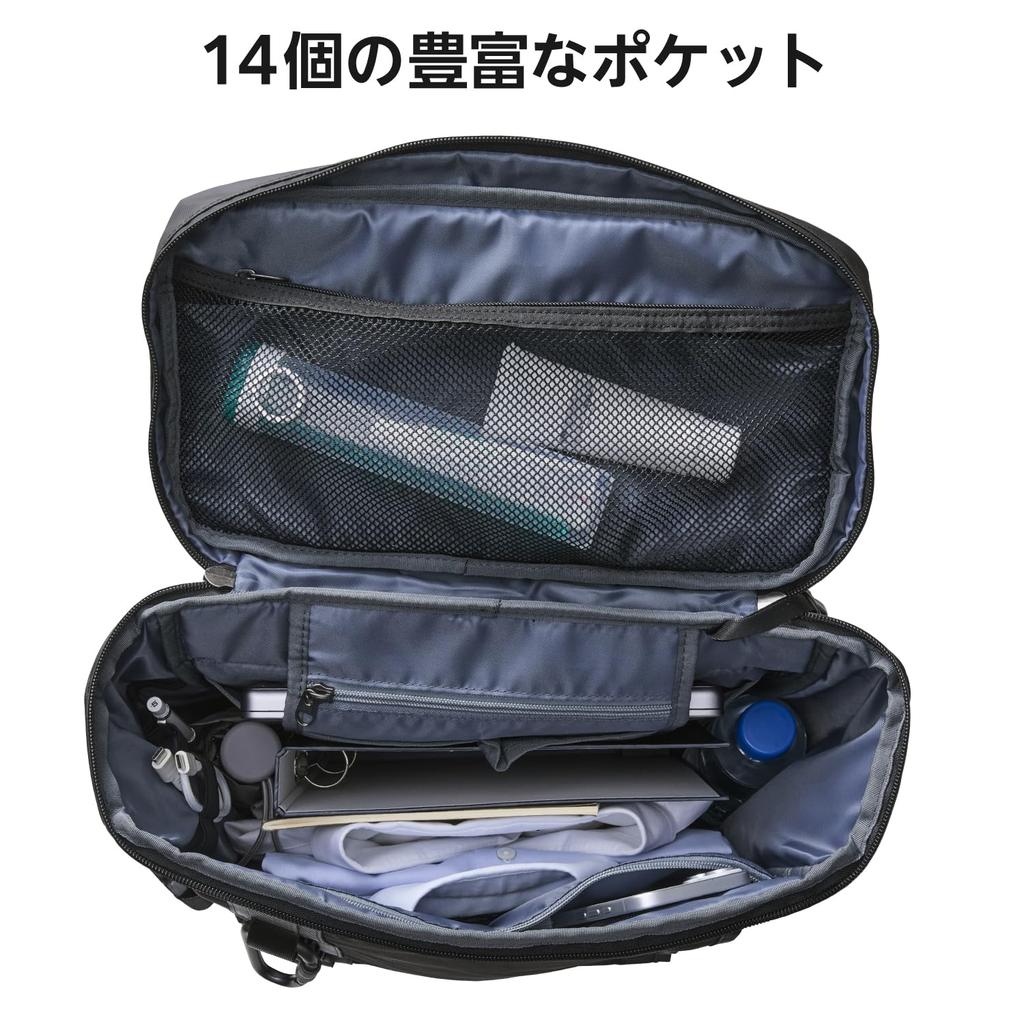 Рюкзак ELECOM, рюкзак, тип коробки, дюймы, водоотталкивающий, большой емкости, 30 л, черный ~15,6 BM-XBPBX01BK