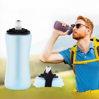 Велосипедная бутылка для воды Бутылка для воды для горного велосипеда Уличная портативная сжимаемая Большой емкости Складная спортивная бутылка для воды для бега