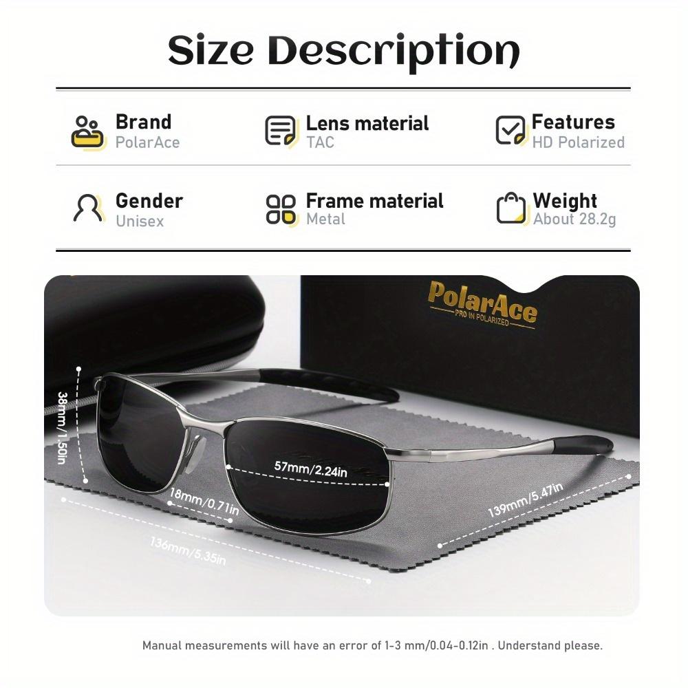PolarAce Unisex Cool Sports Polarized Metal Sunglasses, Driving Glasses, Sun Visors, UV400