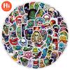 100 Cool and Colorful Skull Stickers, Decorated Luggage Notes, Handbooks, Desktop Waterproof Stickers for Children
