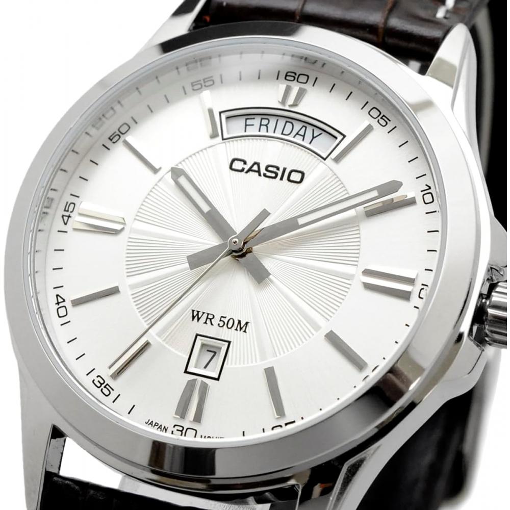 CaSio Analog Quartz Men S Watch Dark Brown Mtp 1381l 7av