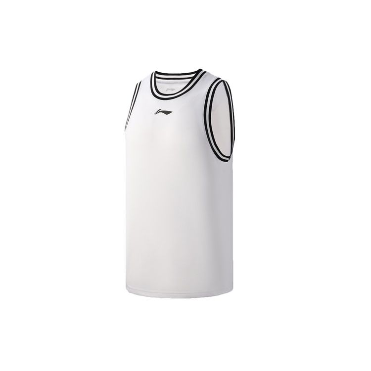 Li Ning Sports Basketball Series Дышащий баскетбольный спортивный костюм для соревнований по спорту Мужская спортивная одежда Стандарт-белый AATR011-9