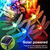 Solar Powered Dragonfly String Lights 8 Modes Waterproof LED Fairy Lights with Auto on/Off Outdoor Garden Patio Tree Decor for Wedding Christmas