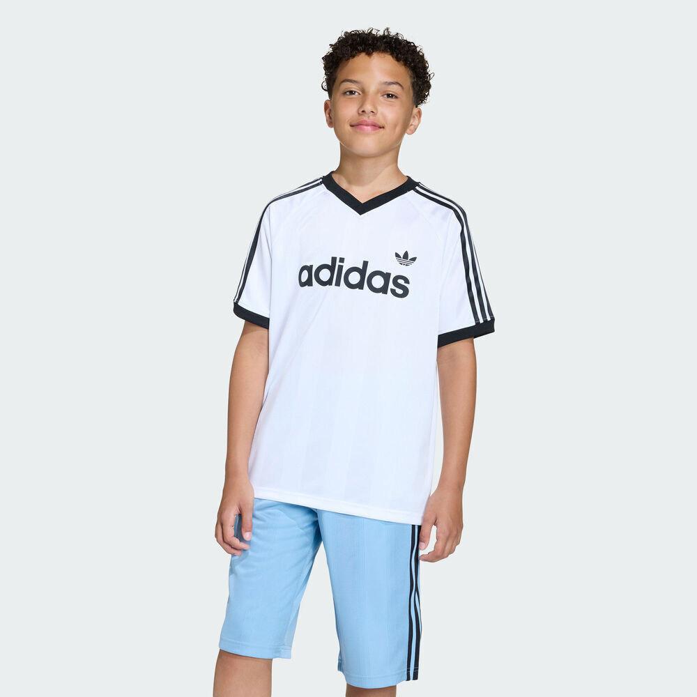 adidas Оригинальная свободная футболка с коротким рукавом и V-образным вырезом для детей KG5300
