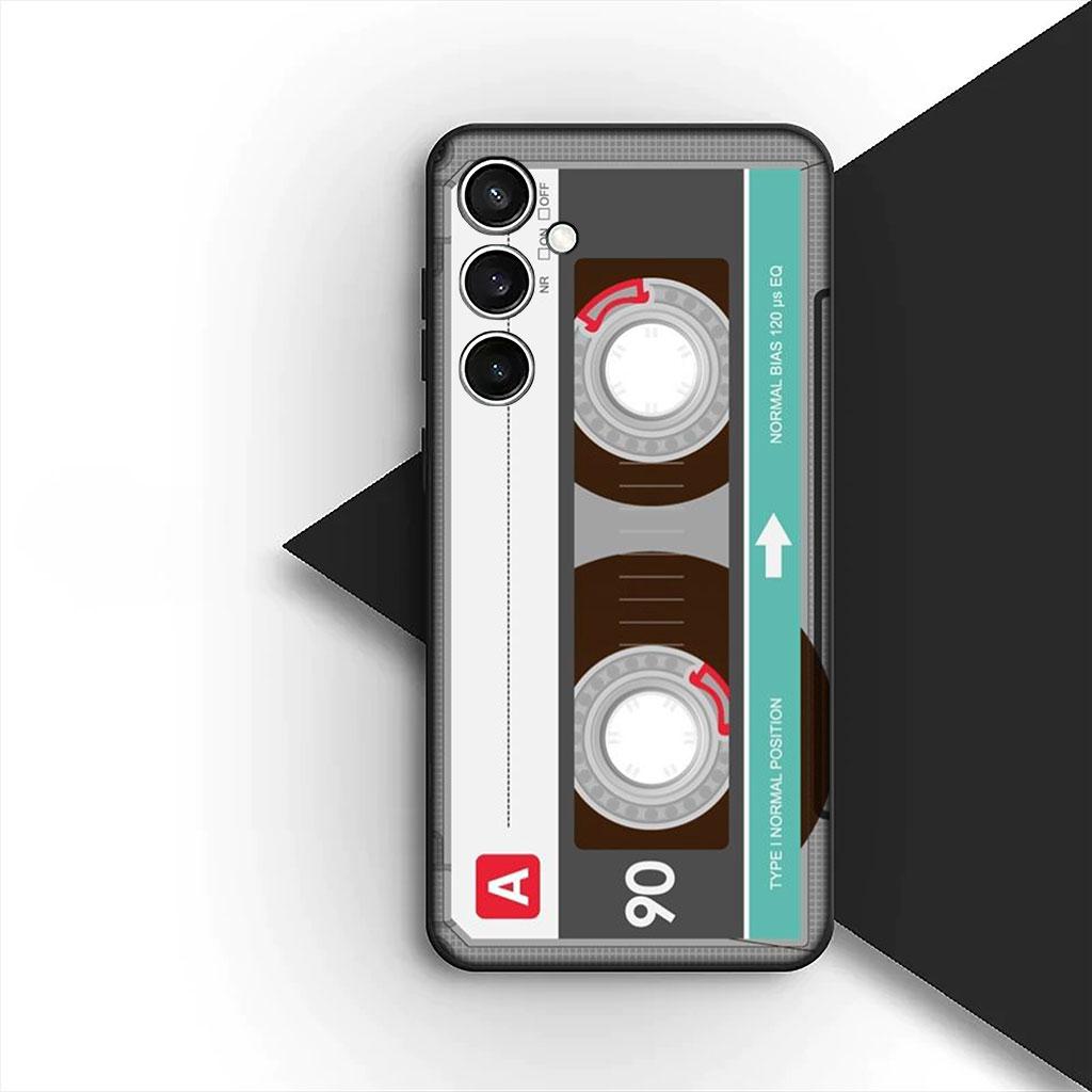 Phone Cover for Samsung Galaxy S22 S21 S20 FE Ultra Plus A07 A17 A15 A16 A25 A57 A37 Case Retro Camera Vintage Cassette Tape