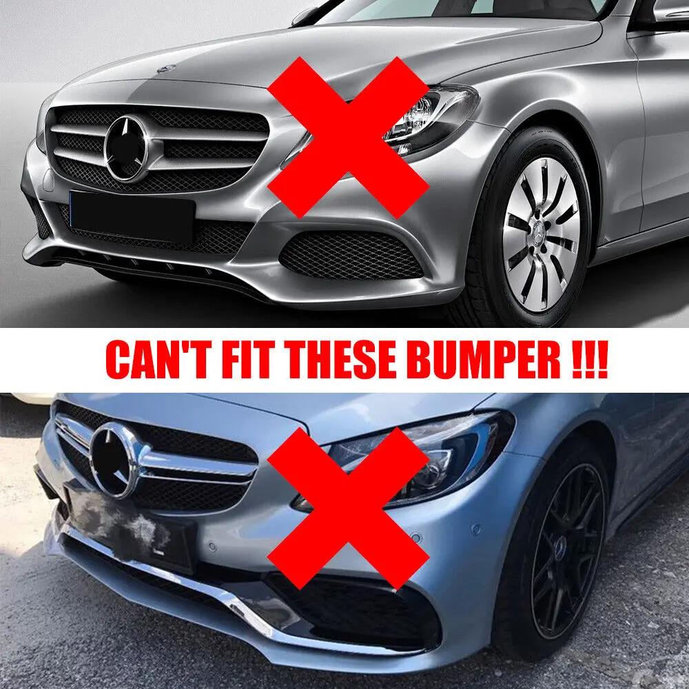 Front Bumper Lower Lip for Mercedes-Benz Class C W205 2014-2018 Trim Molding Chrome Car Body Kit Accessories