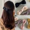 Korean Fashion Bow Spring Hair Clips Elegant Headwear Girls Black Pink Hair Pin Simple Spring Barrettes Hair Accessories