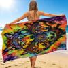 1Pc Wolf Family Portrait Beach Towel Quick Dry Multiuse For Beach Pool Gym Yoga Home Travel Christmas Halloween Xmas Gift G180