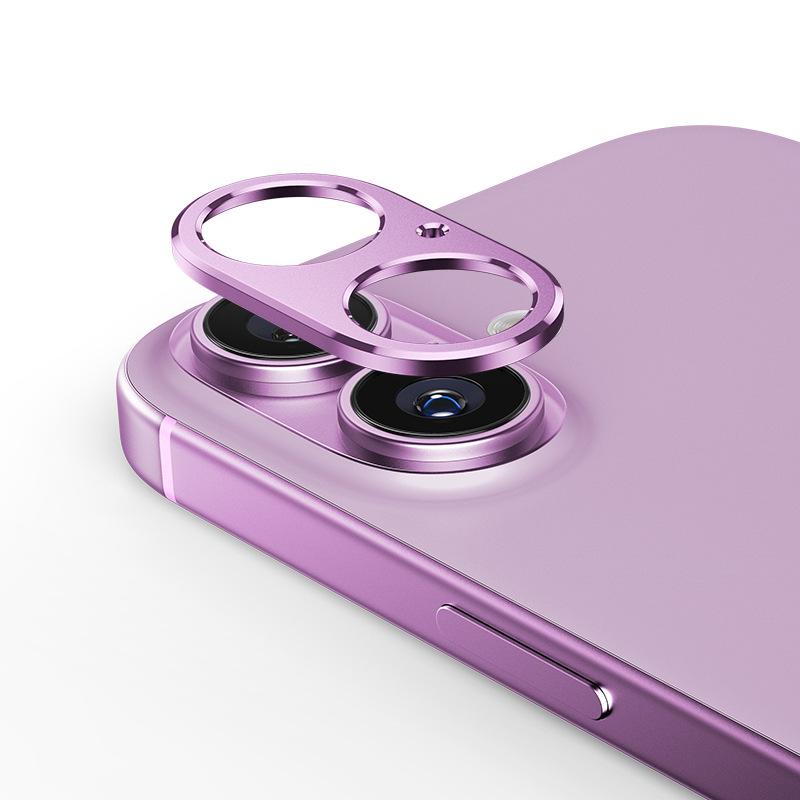 For Apple iPhone 16 Plus Pro Max Luxury Camera Circle Plating Metal Lens Anti-scrached Case Cover Bumper Protection Ring Guard Protector