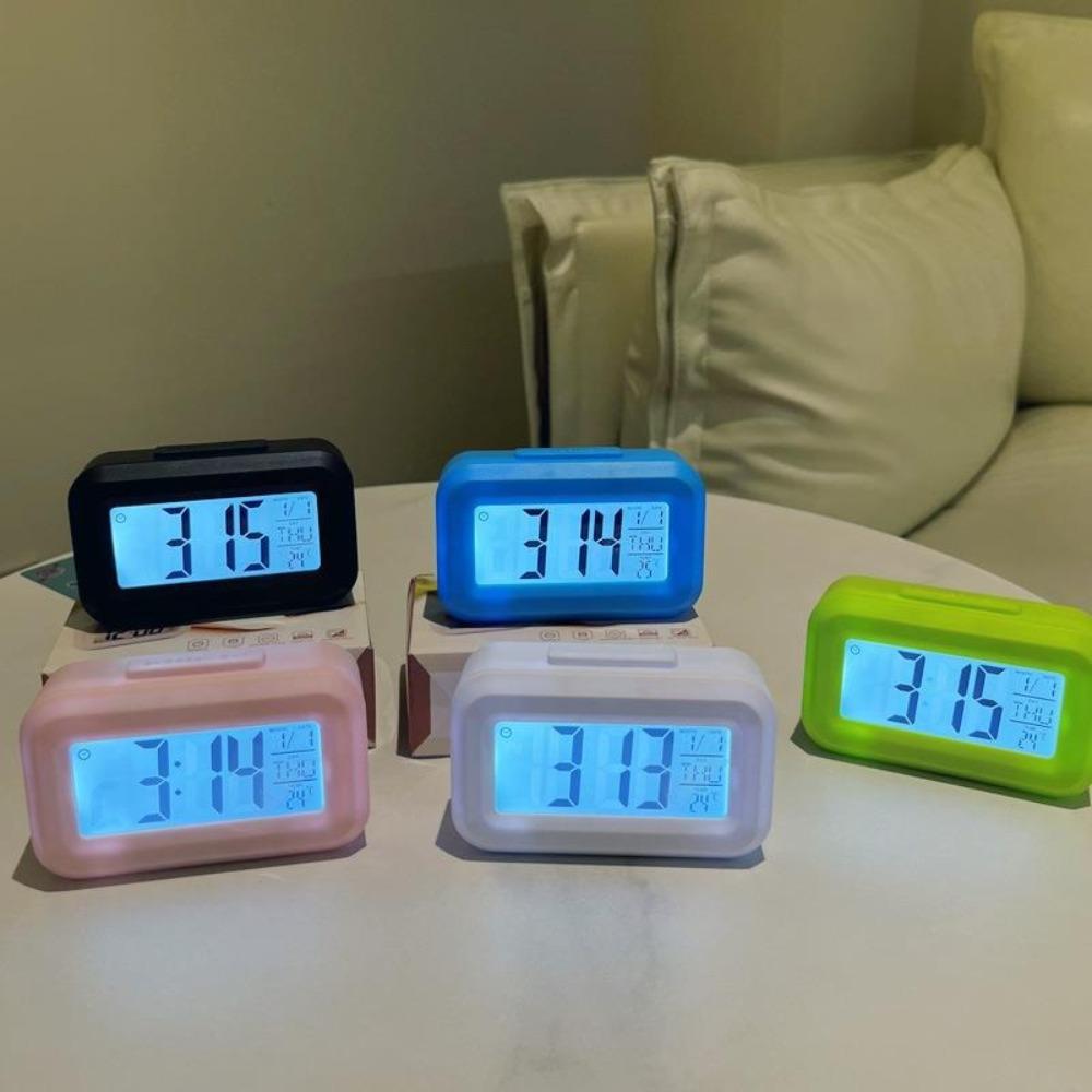 Led Light LED Digital Clock LCD Display Smart Digital Alarm Clock Bedside Table Clock  Home Decor