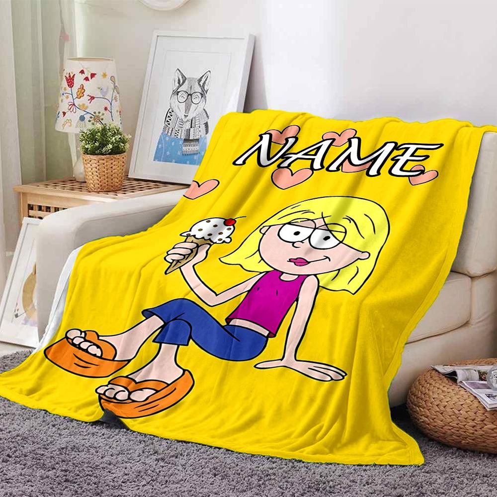Customizable Lizzie McGuire Y Sus Locuras2 Throw Blanket – Personalized Name, All-Season Cozy Snug Blanket, Machine Washable, Personalized Blanket