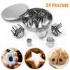 24Pcs/set Fondant Mould Chocolate Cake Mold Pastry Heart Shape Star Flower Shape Biscuit Slicer Cookies Making Tools