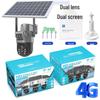 V380 4G Solar Camera with Dual-View, Triple-Lens, 10x Zoom, Low-Power, Wireless Bullet Ball Monitor