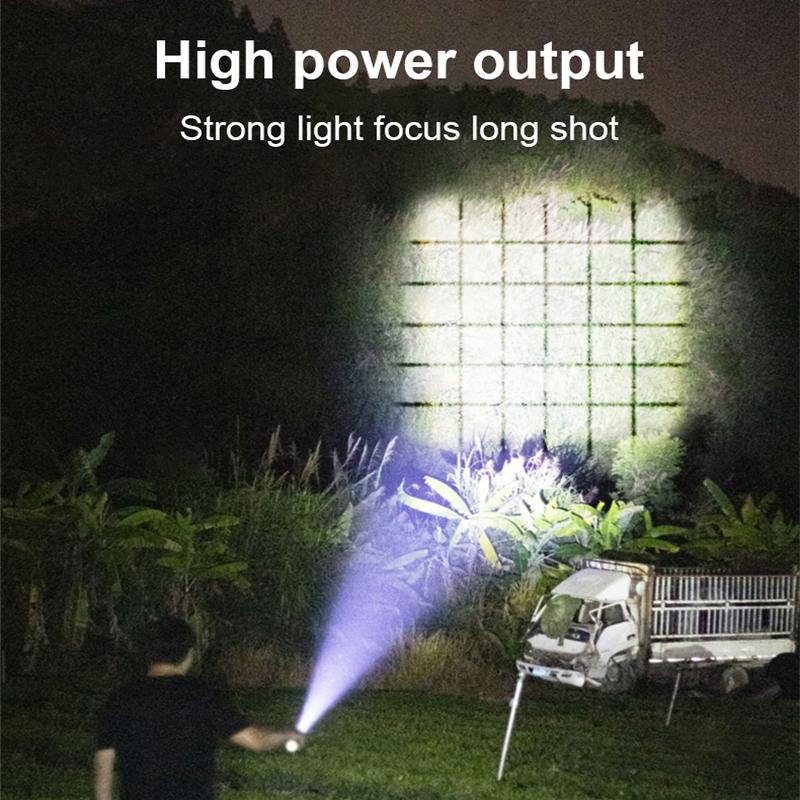 XHP360 Super High Power Flashlight Waterproof Outdoor Flashlight Long Range Zoom Torch Light