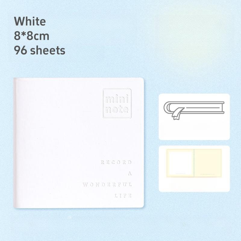 Кремовый цвет Мини-заметка Портативный Memo 96 Листов Чистые Внутренние Страницы Записи Блокнот Для Офиса Школы Штамп