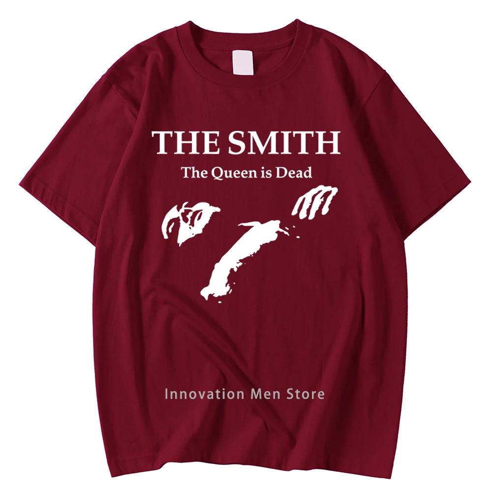 Мужская хлопковая футболка, летние топы The Smiths "The Queen Is Dead" - футболка, инди-музыка 1980-х годов, Morrissey, большая мужская черная футболка