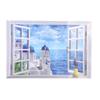 3D Large Removable Beach Sea Window Scenery Wall Sticker Self Adhesive Wallpaper Aegean Sea