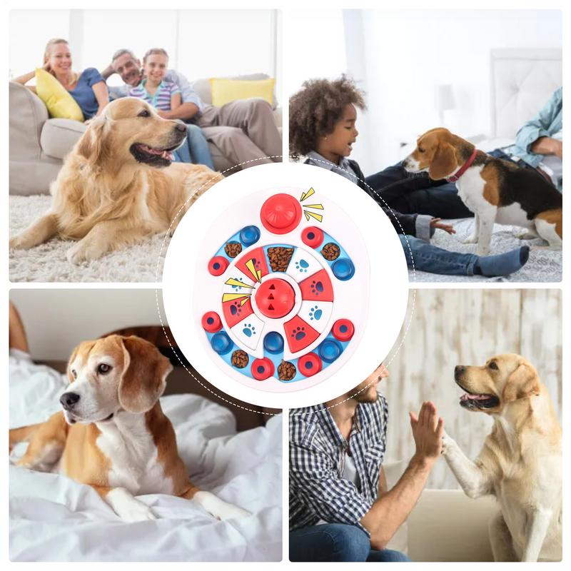 Puzzle Slow Feeder Dog Bowls Non Slip Base Maze Dish 360 Degree Rotate Slow Feeder Dog Bowls For Large Breed Pets Boredom Relief