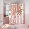 Розовая занавеска для душа розовое золото пальмовые листья современные роскошные занавески для душа ткань водонепроницаемая с крючками