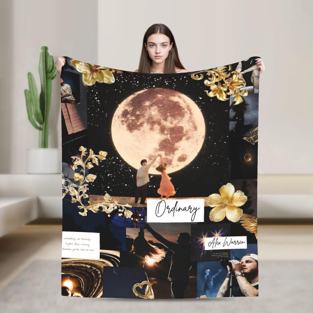 Alex Warren Rapper Blanket Decorative Flannel Bedding Throws For Home Decor Warm Soft Custom DIY Quality Bedspread