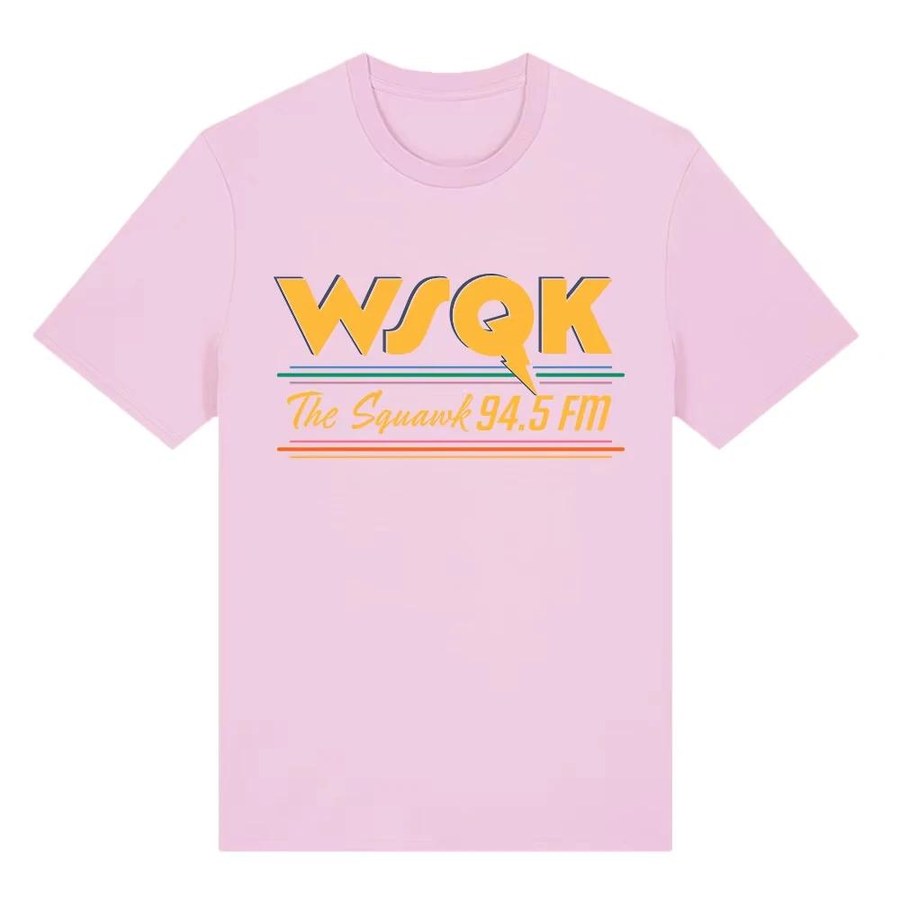 2026 Лето WSQK The Squawk 94.5 FM Футболки Beam Me Up Футболки Место Отстой Футболка с Графическим Принтом Хлопок Короткий Рукав Мужские Футболки Уличная Мода