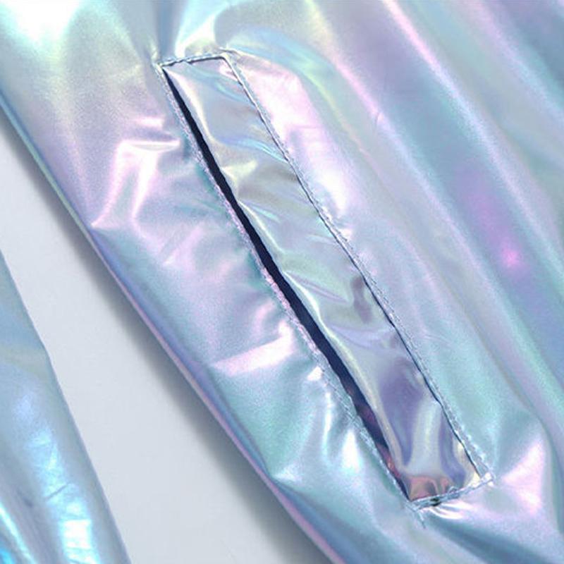 Женские топы большого размера, летние крутые светоотражающие ветрозащитные ветрозащитные ветровки, модный многоцветный водонепроницаемый плащ, пальто с капюшоном для женщин