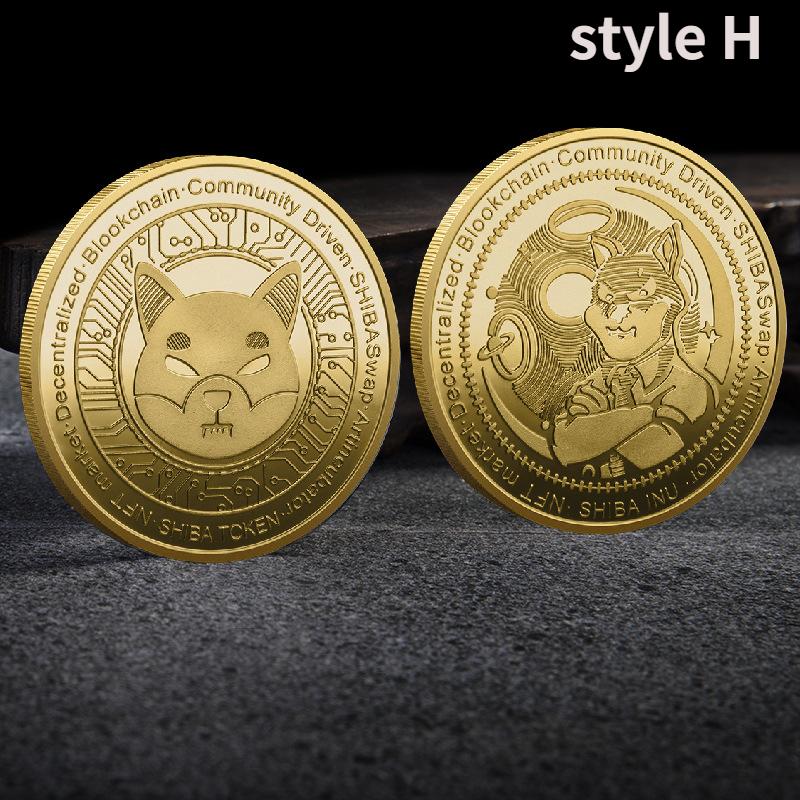 Коллекционные монеты криптовалюты да нет Golden Dogecoin Xrp Cardano Shiba Inu Bitcoin для коллекционера монет