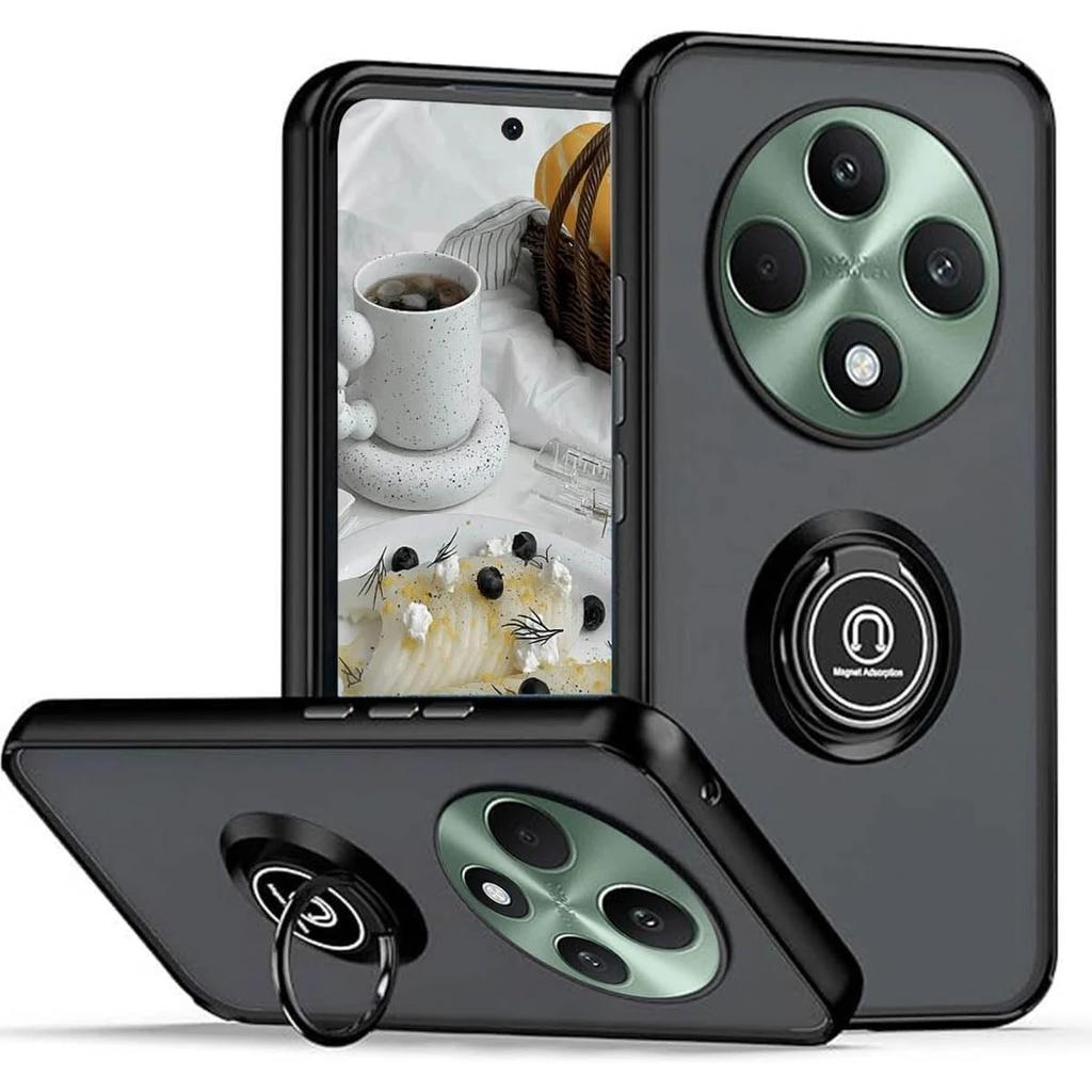 Чехол Armor Matte для OPPO Reno 12F 12FS 5G Reno12 F FS, чехол-кольцо, магнитный держатель, подставка, противоударный чехол, Fundas