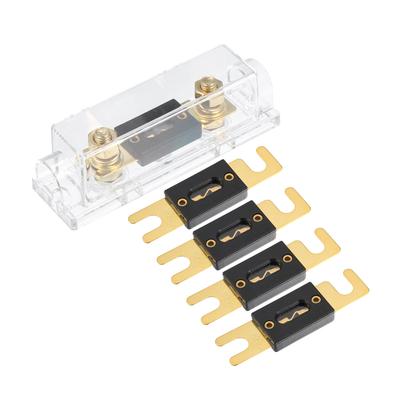X AUTOHAUX 1 Комплект Автомобильный 1/0 2 4 AWG Вход/Выход Держатель Предохранителя ANL и 5 шт. Предохранителей ANL 50A