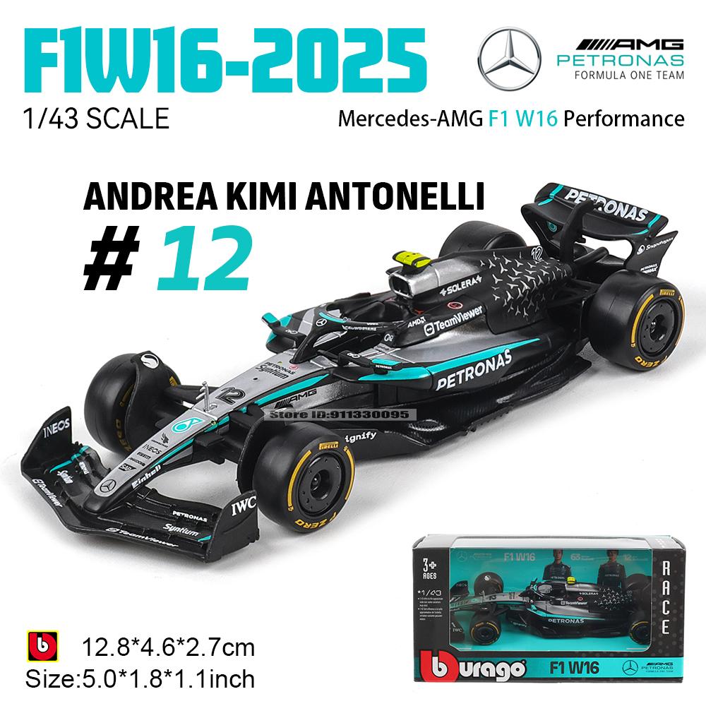 Ббураго 1:43 2025 F1 BWT Alpine Formula One Team #10 Пьер Гасли #43 Франко Колапинто Металлическая модель автомобиля литье под давлением Игрушка Коллекционная