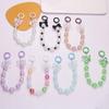 Gradient Bowknot Pendant Acrylic Phone Lanyard DIY Burst Bead Chain Keyring  Bag Accessories