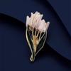 Ретро-брошь «Магнолия» Высококачественная женская элегантность Темпераментная эмалевая корсажная брошь Высококачественная булавка для костюма Аксессуары