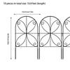 10-Piece Decorative Garden Fence Rustproof Metal No-Dig Fencing for Animal Barriers Flower Borders Outdoor Courtyard Decoration
