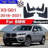 Set Molded Mud Flaps For BMW X3 G01 2018- Mudflaps Splash Guards Mud Flap Mudguards Fender Front Rear 2017 Accessories