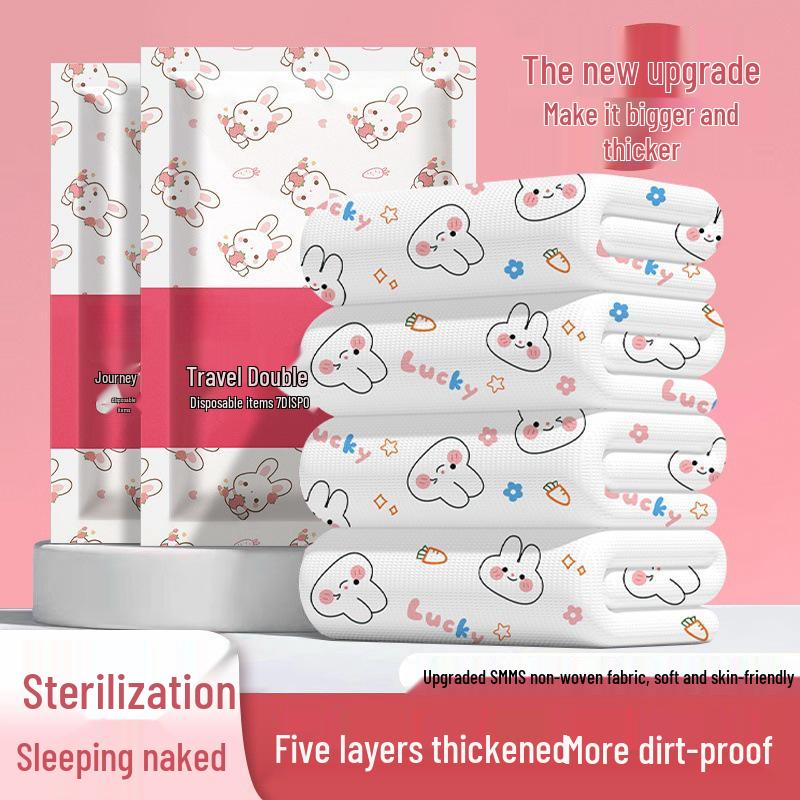 Дорожный одноразовый комплект простыней и наволочки с принтованным пододеяльником, 3-4 предмета, изоляционный спальный мешок для отеля