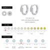 MODIAN D Moissanite Simple Earrings 925 Silver Exquisite Double Row Hoop Earrings For Women Fine Jewelry Gifts