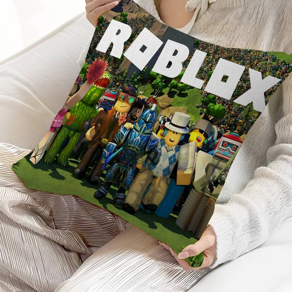 Cartoon R-Robloxs Game Pillow Gifts Home Office Furnishings Bedroom Sofa Car Cushion Cover Case 45X45Cm