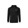 Li Ning Badminton Series Logo Print Zipper Fleece Long Sleeve Hoodie Men Hoodies Black AWDSA03-2