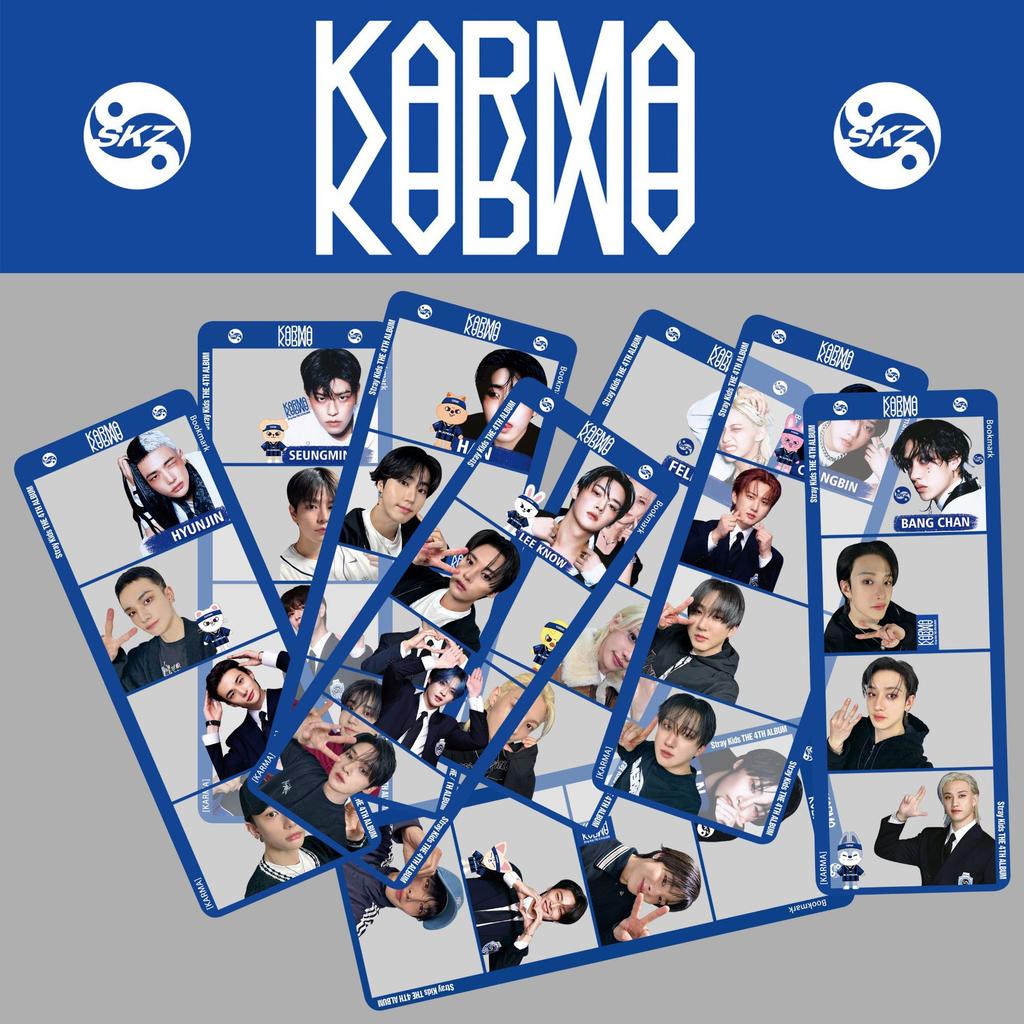 Straykids Quad Grid Bookmark Skzoo Regular Album Karma Cute Collection Pvc Selfie Series Label