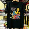 Ins Trendy Cartoon Graphic Tshirt Womens Soft Short Sleeve Y2k Casual Tees Big Bird Cookie Monster Daily Wear Basic Mens Tops