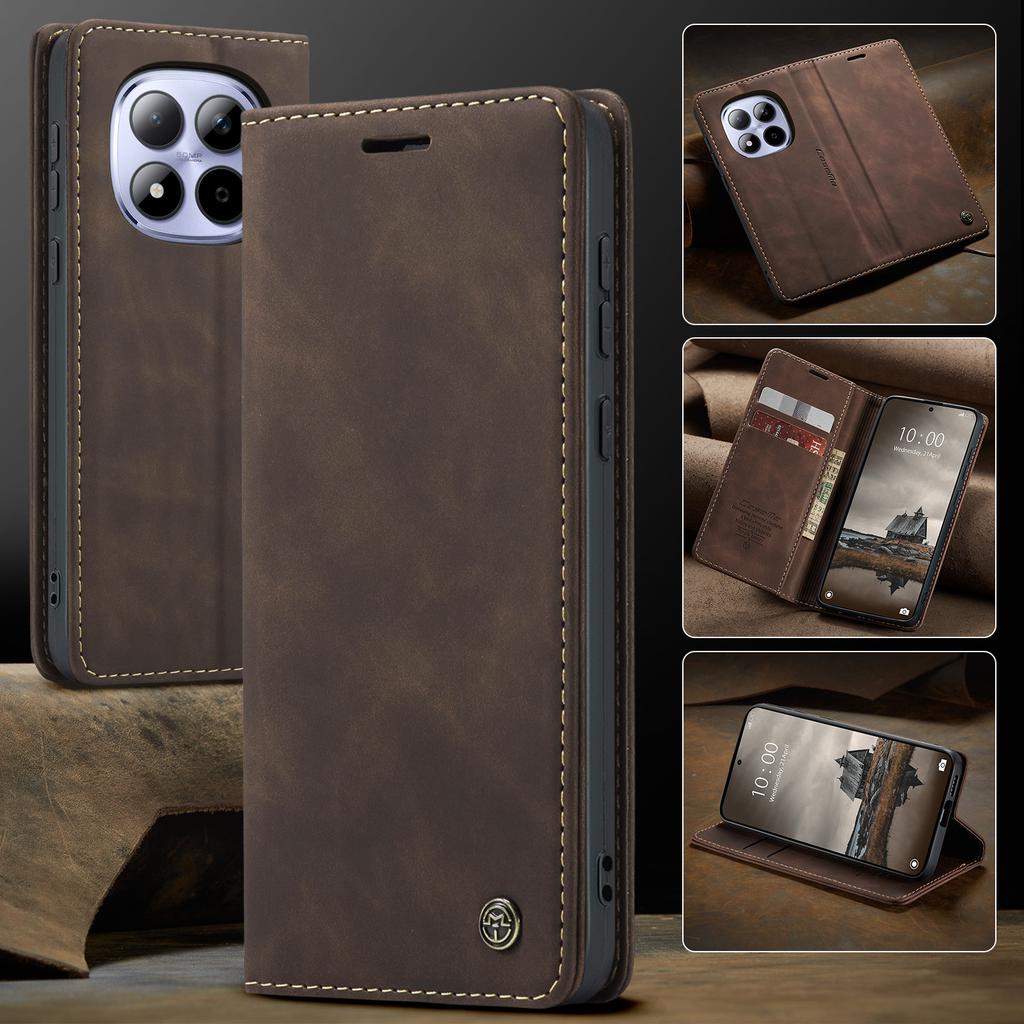 Для Xiaomi Redmi Note 15 Pro 4G (Глобальный) Чехол-кошелек CASEME Серия 013 Кожа PU Чехол для телефона Подставка