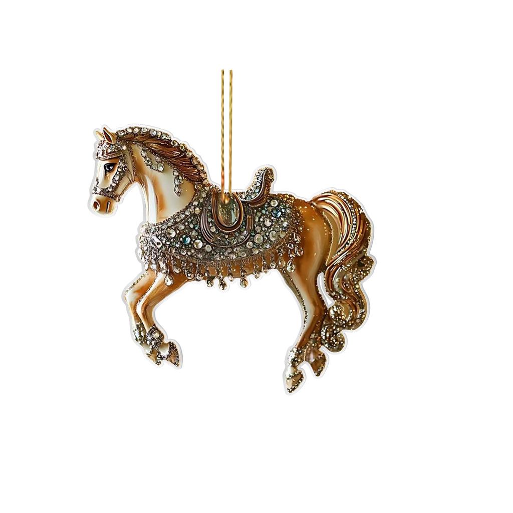 Подвеска-лошадь, Рождественское украшение-подвеска, В качестве подарочной подвески для любителей лошадей, Великолепная рождественская подвеска